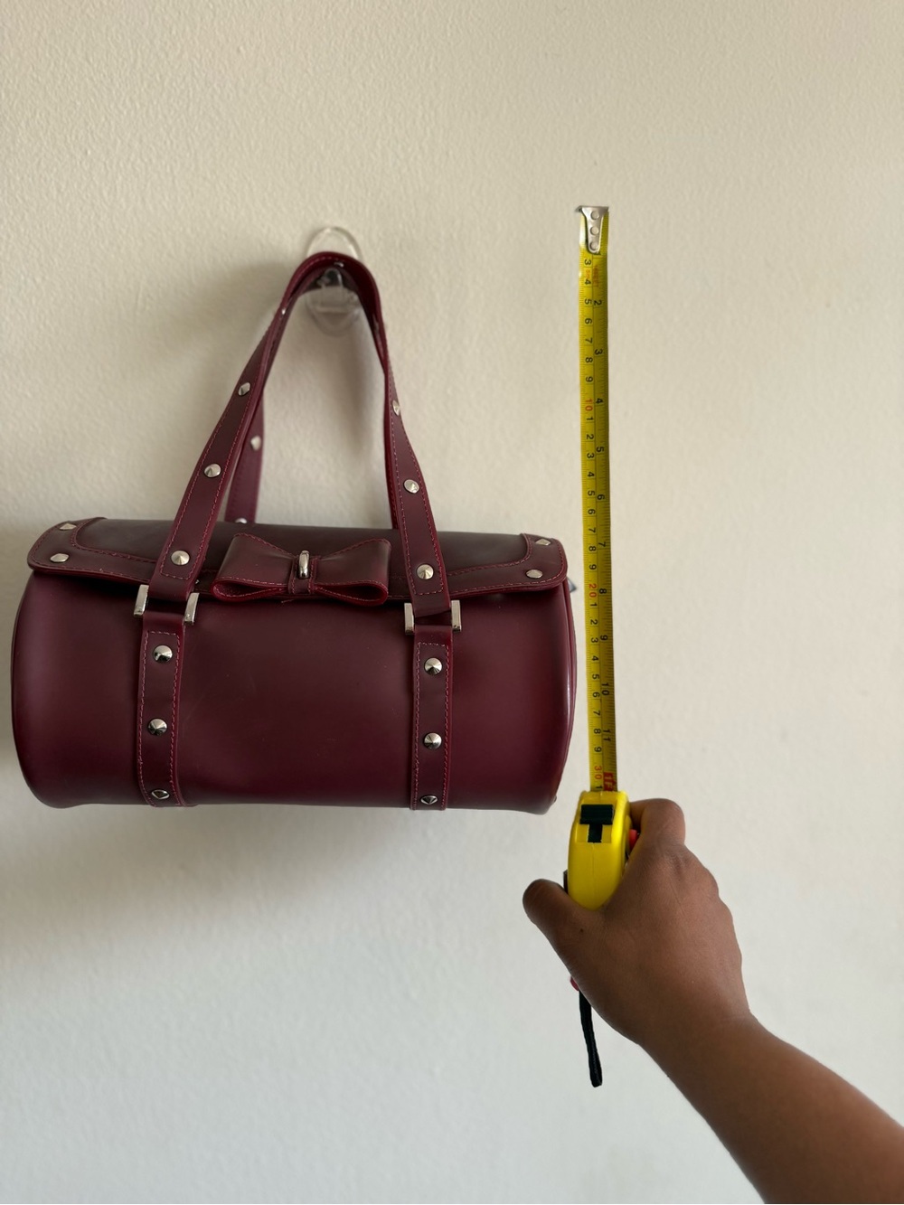 Besso Jelly Barrel Shoulder Bag Burgundy - Picture 7 of 8